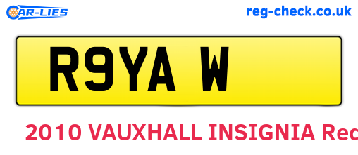R9YAW are the vehicle registration plates.