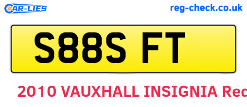 S88SFT are the vehicle registration plates.