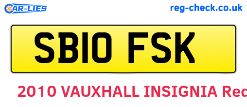 SB10FSK are the vehicle registration plates.