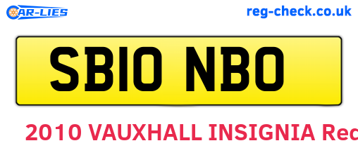SB10NBO are the vehicle registration plates.