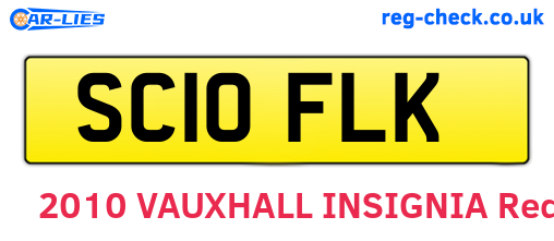 SC10FLK are the vehicle registration plates.