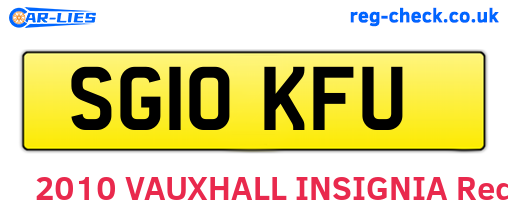 SG10KFU are the vehicle registration plates.