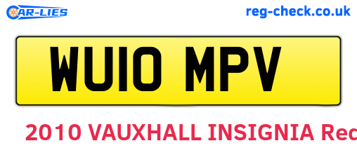 WU10MPV are the vehicle registration plates.