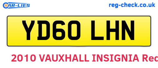 YD60LHN are the vehicle registration plates.