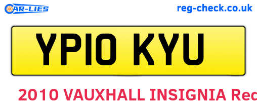YP10KYU are the vehicle registration plates.