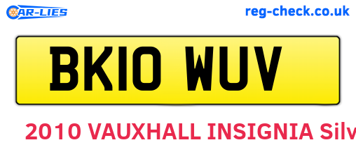 BK10WUV are the vehicle registration plates.