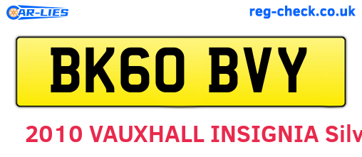 BK60BVY are the vehicle registration plates.