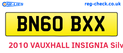 BN60BXX are the vehicle registration plates.