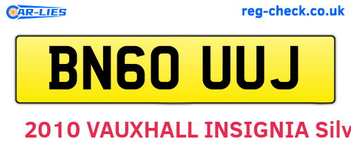 BN60UUJ are the vehicle registration plates.