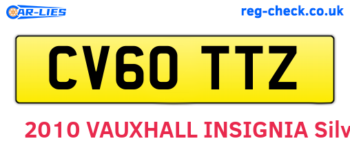CV60TTZ are the vehicle registration plates.