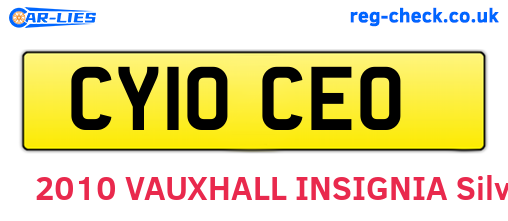CY10CEO are the vehicle registration plates.