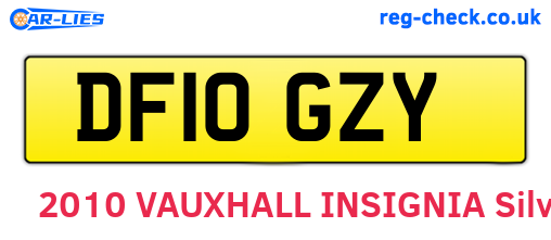 DF10GZY are the vehicle registration plates.