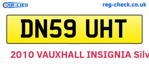 DN59UHT are the vehicle registration plates.
