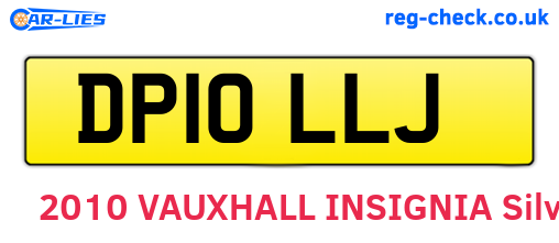 DP10LLJ are the vehicle registration plates.