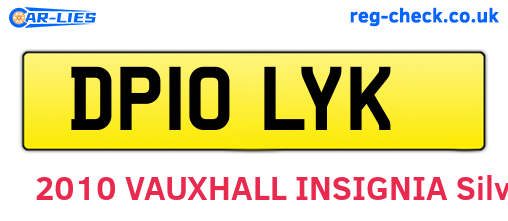 DP10LYK are the vehicle registration plates.