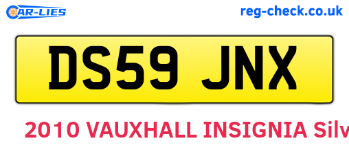 DS59JNX are the vehicle registration plates.