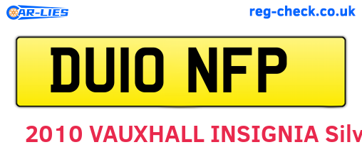 DU10NFP are the vehicle registration plates.