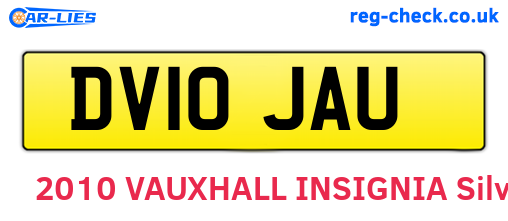 DV10JAU are the vehicle registration plates.