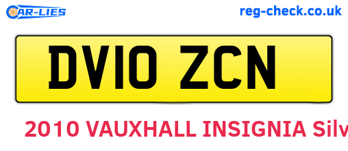 DV10ZCN are the vehicle registration plates.