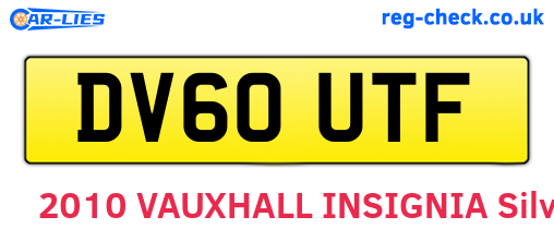 DV60UTF are the vehicle registration plates.