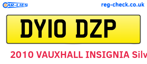DY10DZP are the vehicle registration plates.