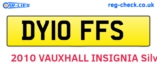 DY10FFS are the vehicle registration plates.