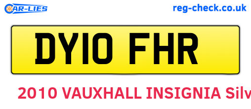 DY10FHR are the vehicle registration plates.