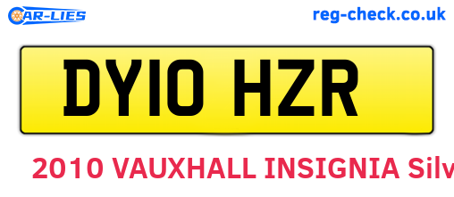 DY10HZR are the vehicle registration plates.