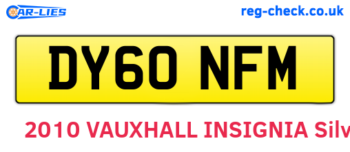 DY60NFM are the vehicle registration plates.