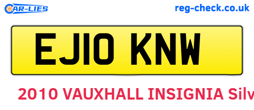 EJ10KNW are the vehicle registration plates.