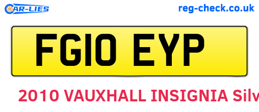 FG10EYP are the vehicle registration plates.