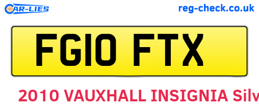 FG10FTX are the vehicle registration plates.