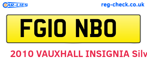 FG10NBO are the vehicle registration plates.