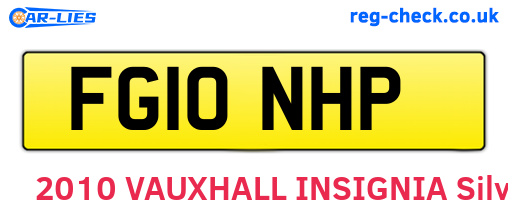 FG10NHP are the vehicle registration plates.
