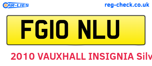 FG10NLU are the vehicle registration plates.