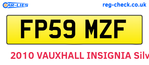 FP59MZF are the vehicle registration plates.