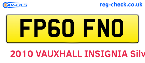 FP60FNO are the vehicle registration plates.