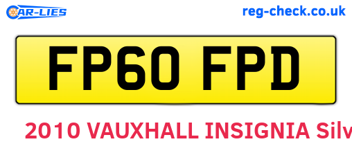 FP60FPD are the vehicle registration plates.