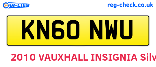KN60NWU are the vehicle registration plates.