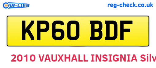 KP60BDF are the vehicle registration plates.