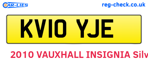 KV10YJE are the vehicle registration plates.