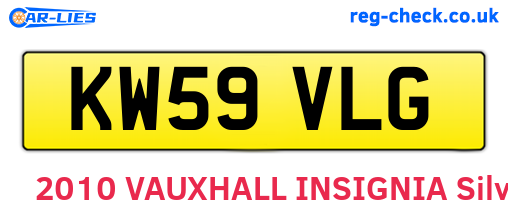 KW59VLG are the vehicle registration plates.
