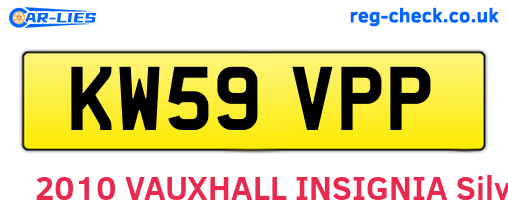 KW59VPP are the vehicle registration plates.