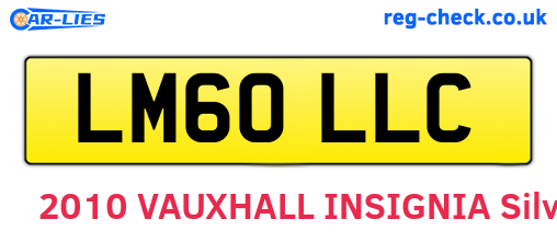 LM60LLC are the vehicle registration plates.