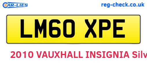 LM60XPE are the vehicle registration plates.