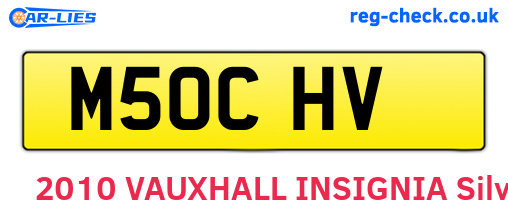 M50CHV are the vehicle registration plates.