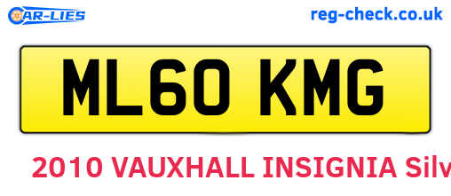 ML60KMG are the vehicle registration plates.