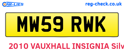 MW59RWK are the vehicle registration plates.