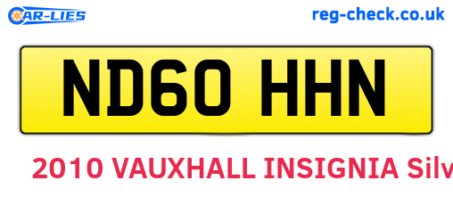 ND60HHN are the vehicle registration plates.
