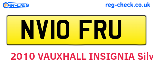 NV10FRU are the vehicle registration plates.